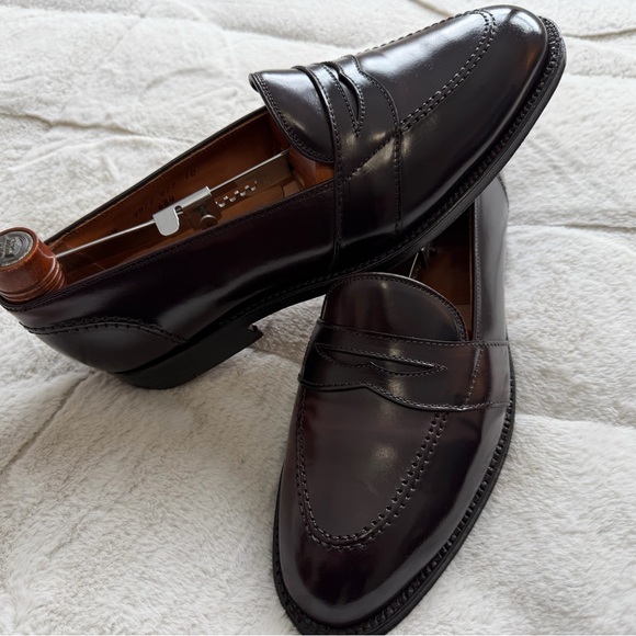 $1,022 Alden Genuine Shell Cordovan Leather Slip On Penny Loafers 10.5 - Picture 2 of 15